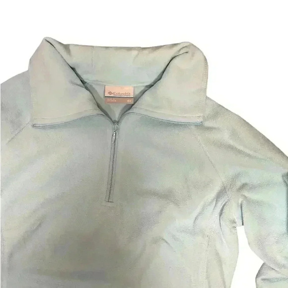 Columbia Light Blue Fleece Sweater 1/2 Zip Regular Fit NWOT Size XS - Picture 2 of 9